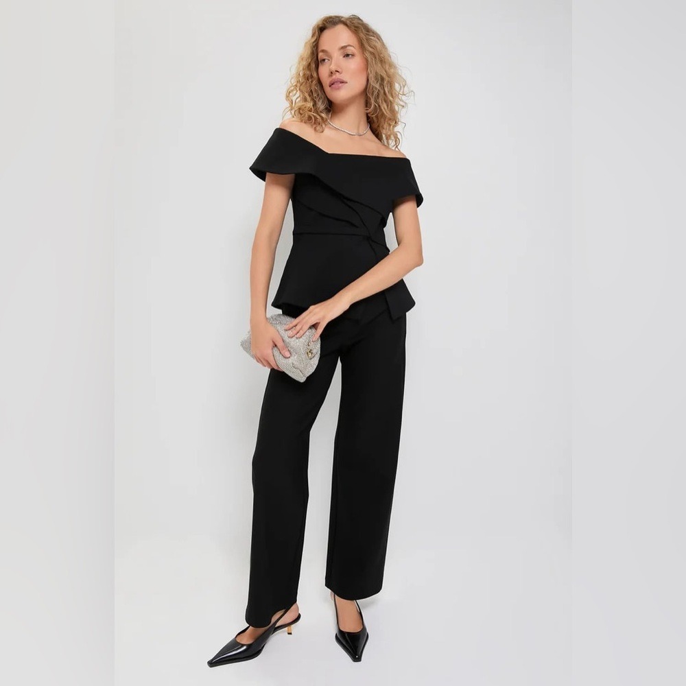 TUCKERNUCK Black Ponte Madeline Pant NWT size M High Waisted Tailored